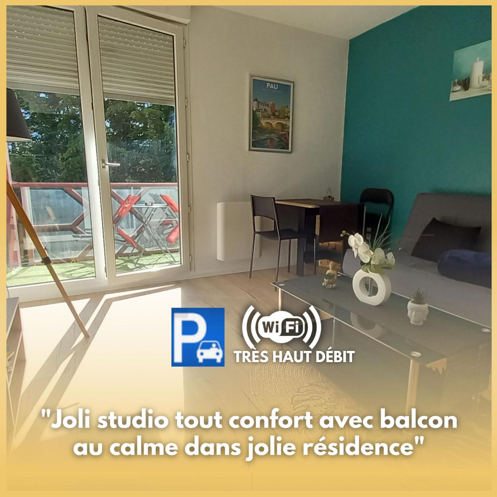 Apartamento Le Petit Park-Studio-Terrasse- Piscine-Wifi Fibre Pau Exterior foto